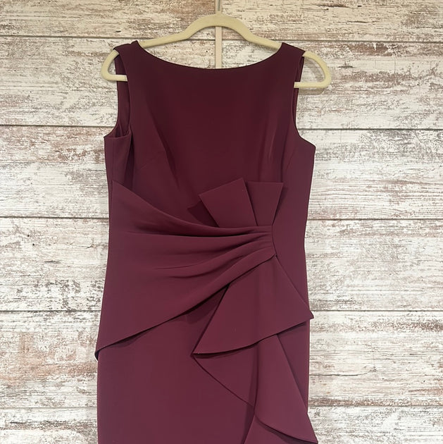 BURGUNDY LONG EVENING GOWN  Savvy Seconds Boutique