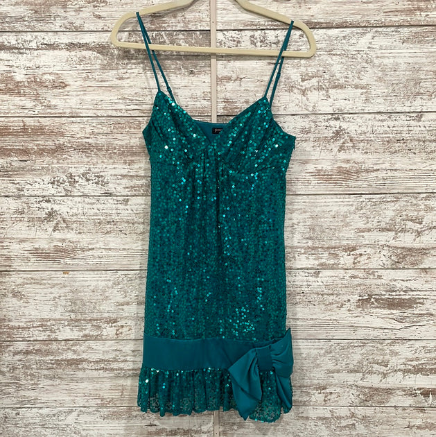 light green sparkly dress short