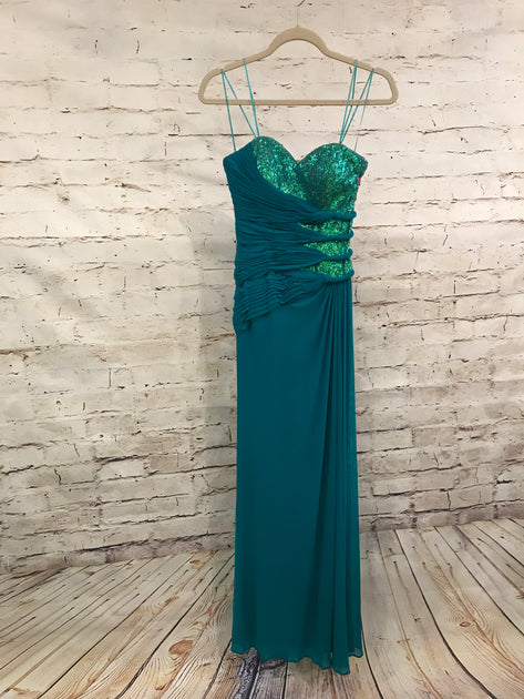 TEAL EVENING GOWN (NEW) Savvy Seconds Boutique TEAL EVENING GOWN (NEW) Savvy Seconds Boutique