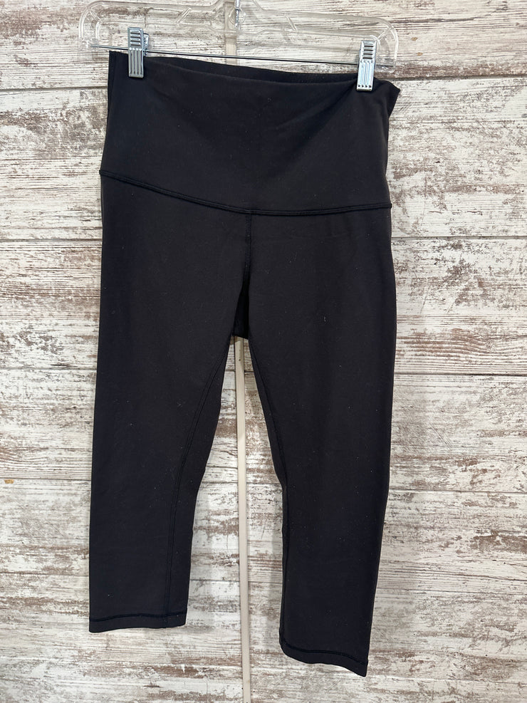 BLACK ALIGN CROP LEGGINGS