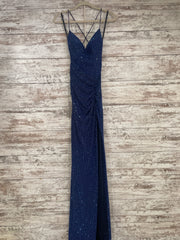 NAVY SPARKLY LONG DRESS (NEW)