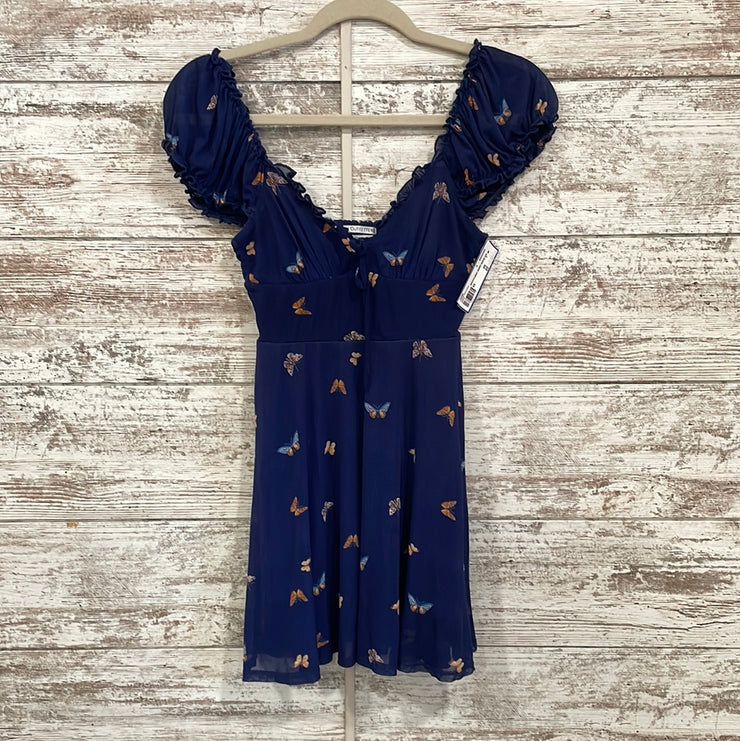 NAVY/FLORAL SHORT DRESS $79