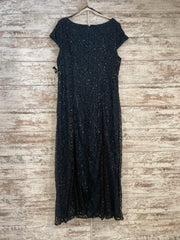 TEAL/BLACK LONG DRESS (NEW)