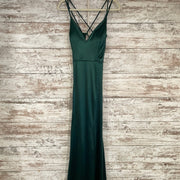 GREEN LONG EVENING GOWN
