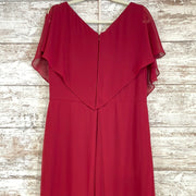 BURGUNDY LONG EVENING GOWN