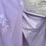 LAVENDER/FLORAL A LINE GOWN