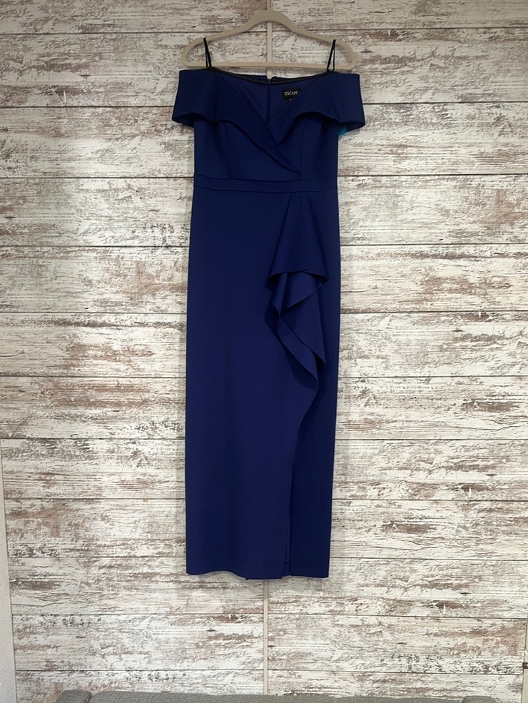 ROYAL BLUE LONG EVENING GOWN