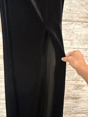 BLACK VELOUR LONG DRESS