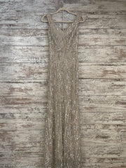 TAN/GOLD SEQUIN LONG DRESS