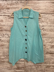 GREEN SLEEVELESS TUNIC $69