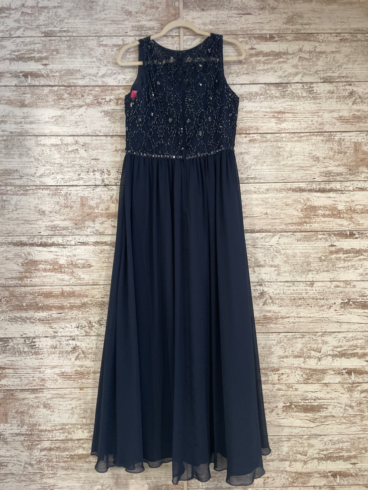 NAVY SPARKLY TOP LONG DRESS