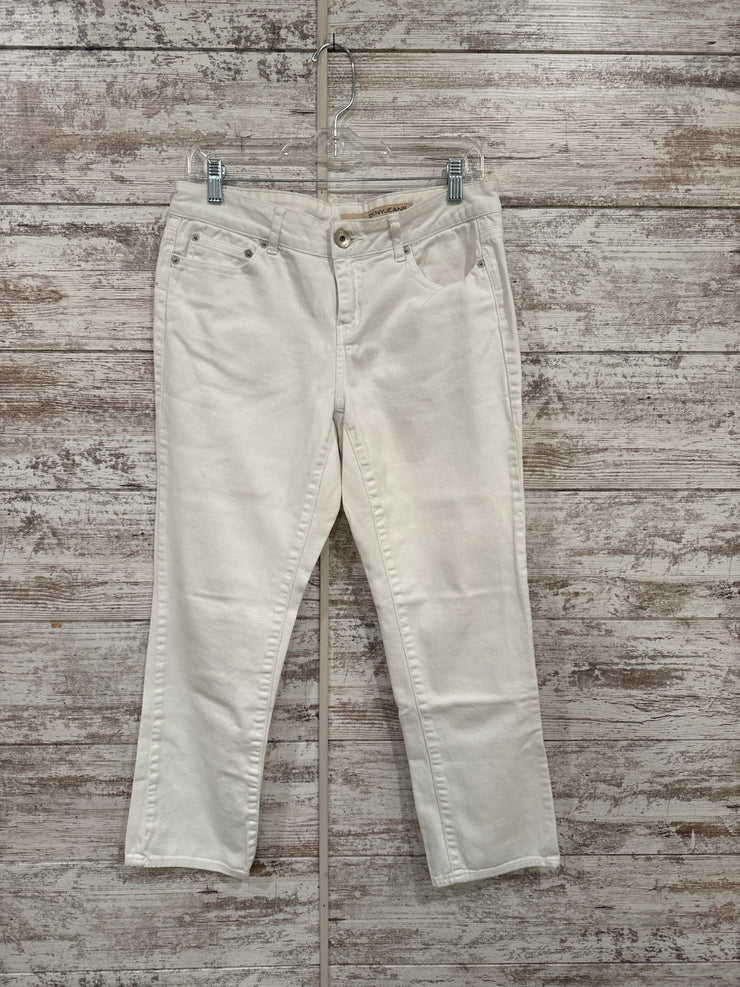 WHITE CROP JEANS $79