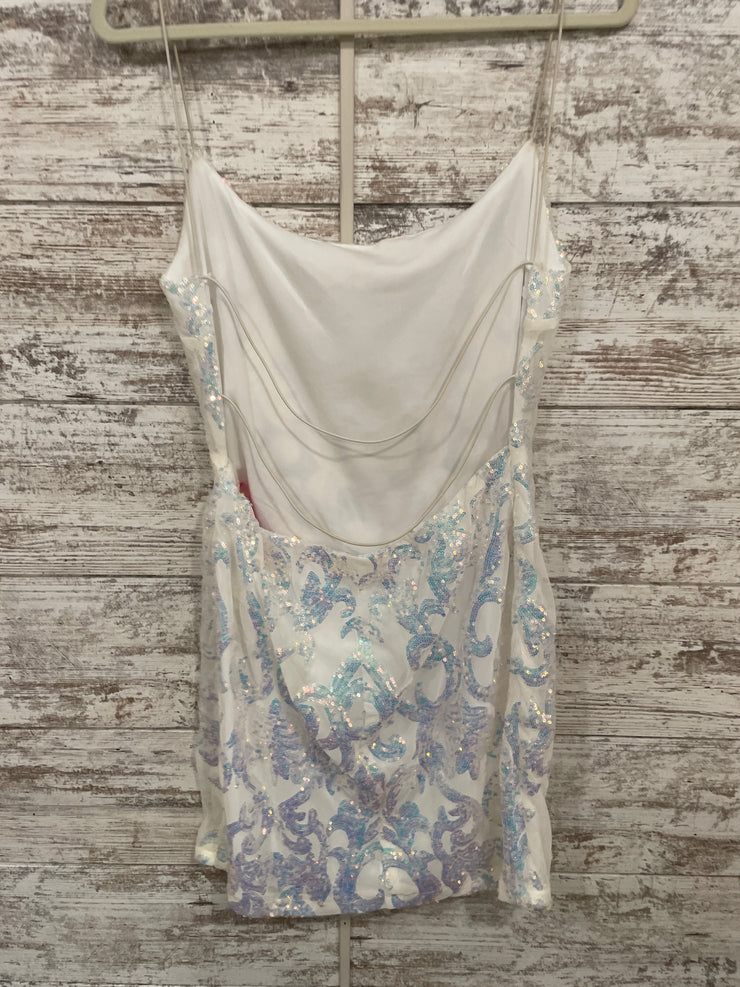 WHITE/COLORFUL SHORT DRESS