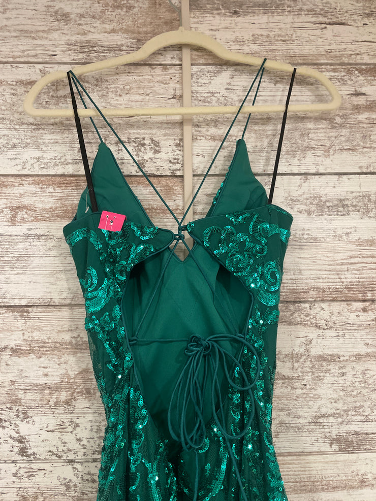 GREEN SPARKLY MERMAID GOWN-NEW