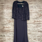 BLUE/GRAY 2 PC. LONG DRESS SET