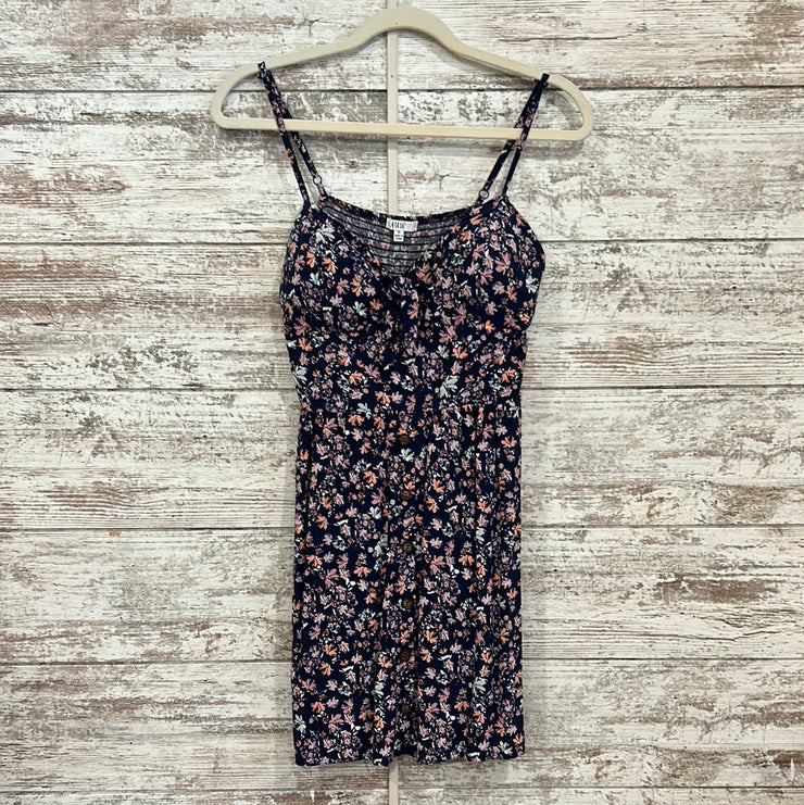 NAVY/FLORAL SHORT DRESS