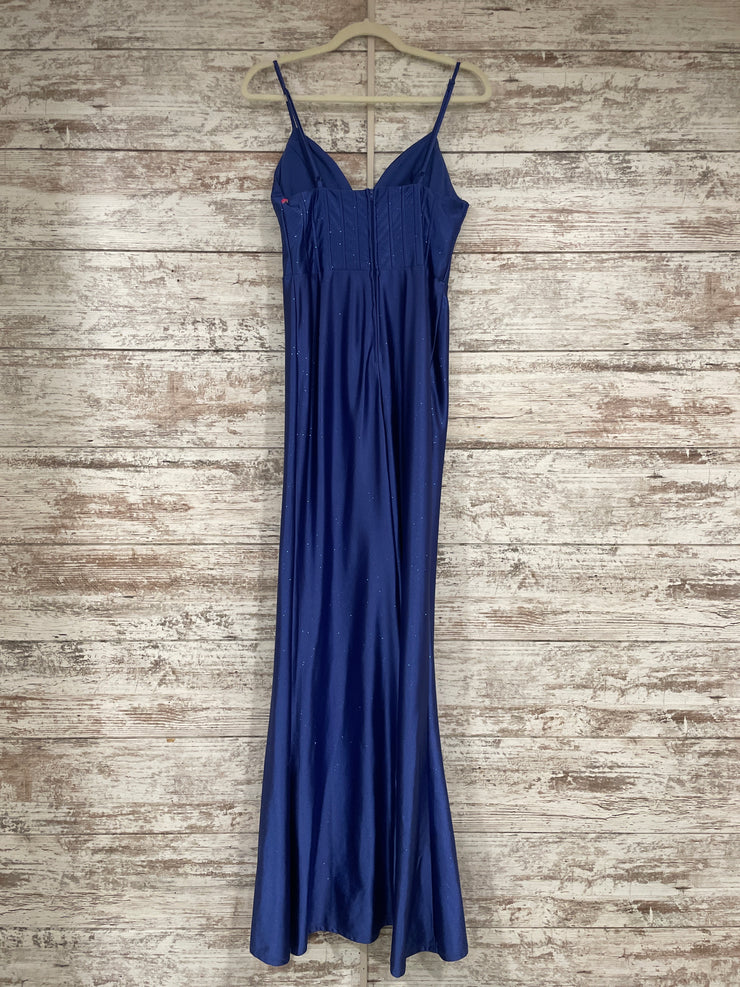 ROYAL BLUE SPARKLY LONG DRESS