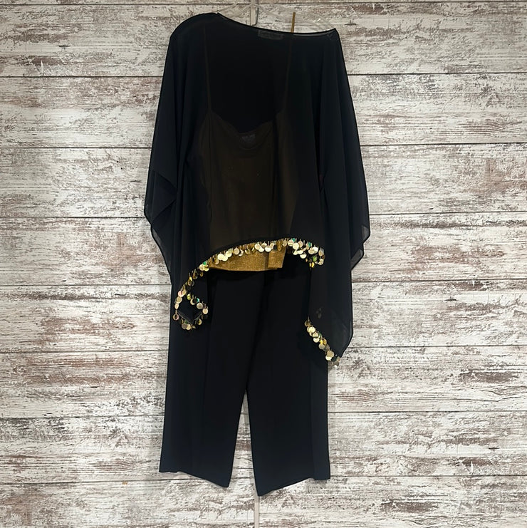 BLACK/GOLD 3 PC. PANTS SET