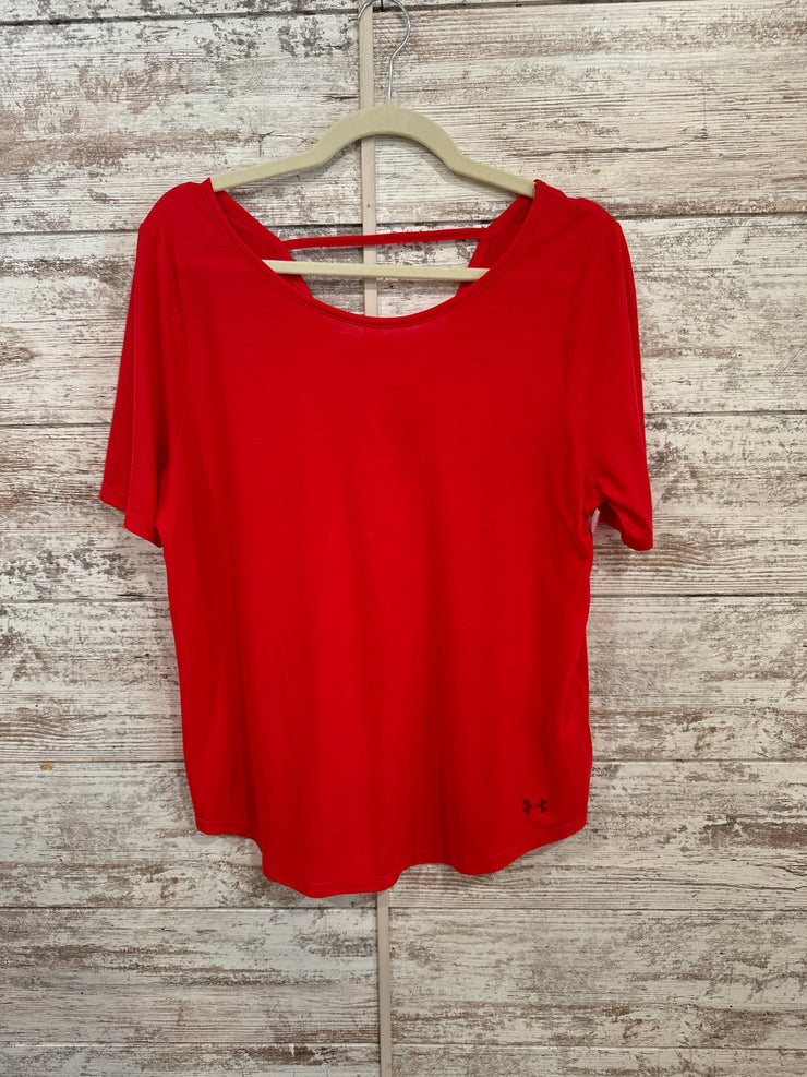 RED SHORT SLEEVE TOP