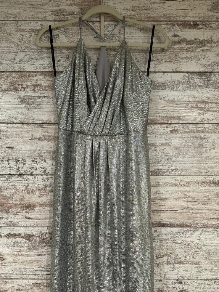 SILVER SPARKLY LONG DRESS -NEW