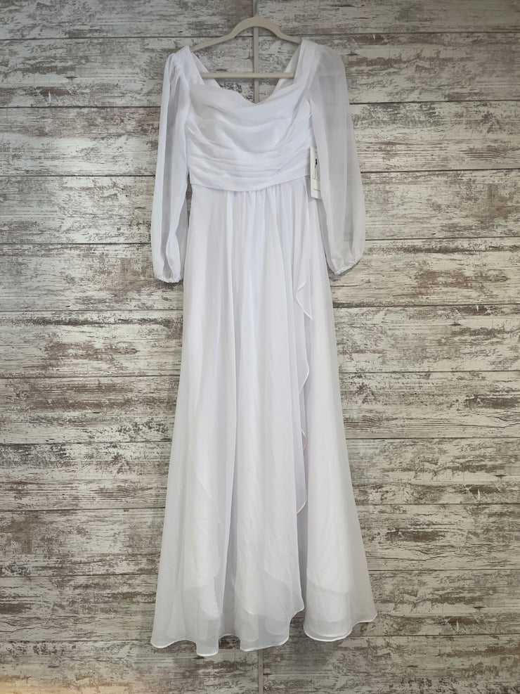 WHITE LONG EVENING GOWN (NEW)