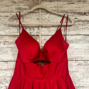 RED A LINE GOWN