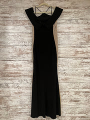 BLACK/SILVER LONG EVENING GOWN