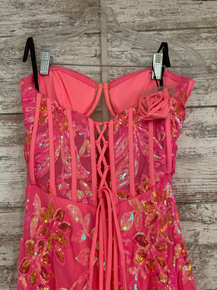 PINK SPARKLY LONG DRESS (NEW)