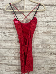 RED LACE SHORT DRESS (NEW)