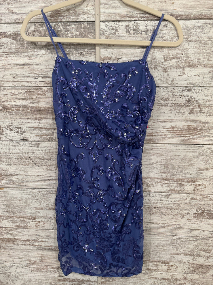 BLUE SPARKLY SHORT DRESS (NEW)
