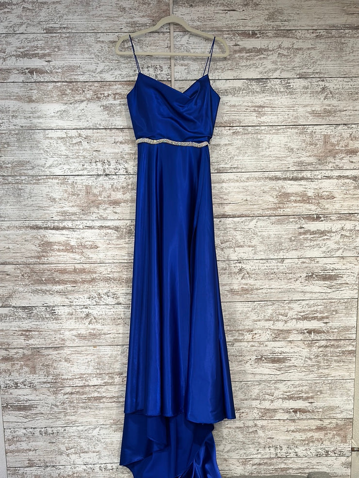 ROYAL BLUE A LINE GOWN