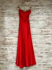 RED A LINE GOWN