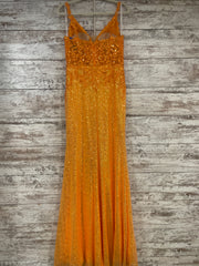 ORANGE SPARKLY LONG DRESS