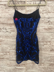 ROYAL BLUE/BLACK SHORT DRESS