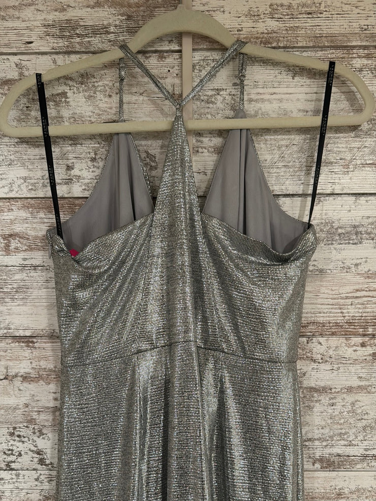 SILVER SPARKLY LONG DRESS -NEW