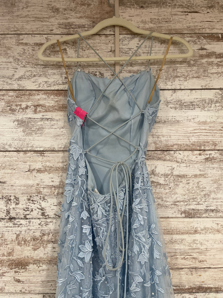 BLUE/FLORAL MERMAID GOWN