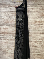 BLACK BEADED LONG DRESS (NEW)