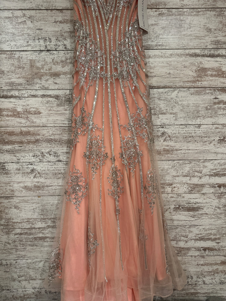 PEACH/SILVER LONG DRESS (NEW)