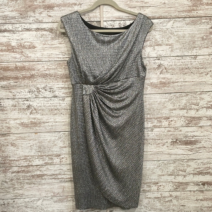 SILVER SPARKLY SHORT DRESS