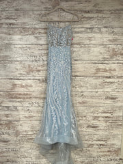 BLUE/FLORAL MERMAID GOWN