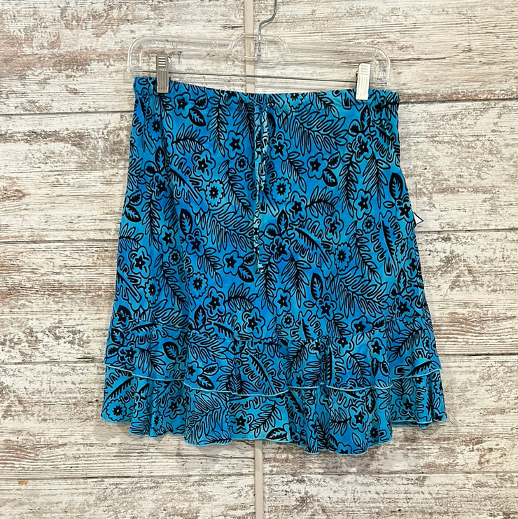 BLUE/BLACK SHORT SKIRT