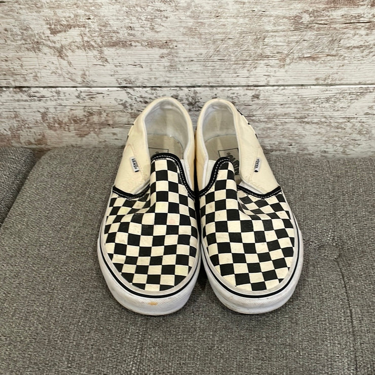 BLACK/WHITE SLIP ON SHOES $60