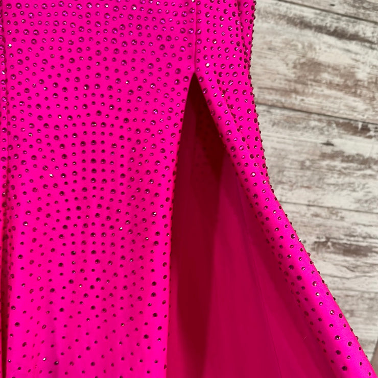 PINK SPARKLY LONG EVENING GOWN