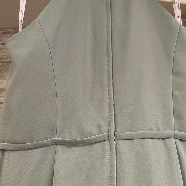 GREEN LONG EVENING GOWN