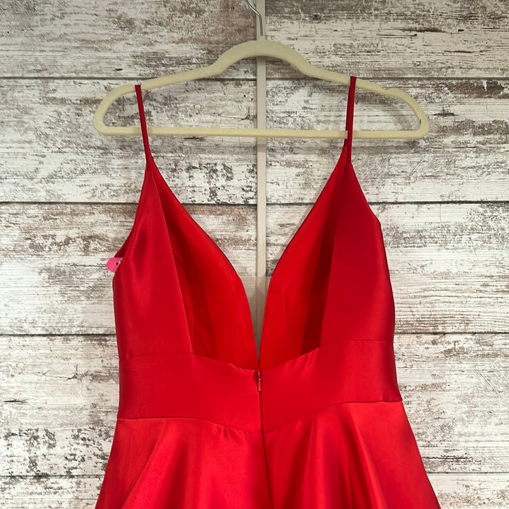 RED A LINE GOWN