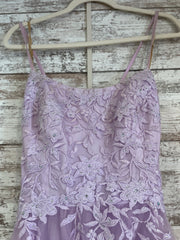 LAVENDER/FLORAL A LINE GOWN