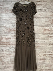 TAUPE SPARKLY LONG DRESS