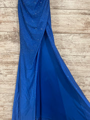 ROYAL BLUE SPARKLY LONG DRESS