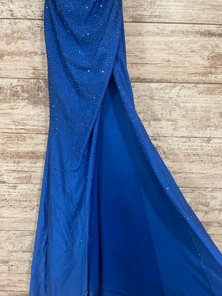 ROYAL BLUE SPARKLY LONG DRESS