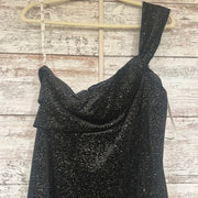 BLACK VELVET SPARKLY LONG DRES